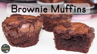 Brownie Muffins Rezept  ganz leicht nachbacken  Einfach schnell und lecker  Schoko Muffins [upl. by Sheryle]