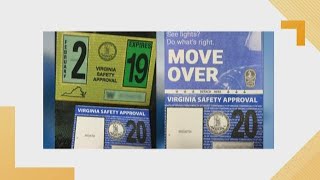 Virginia State Police rolls out smaller inspection stickers [upl. by Neumark172]