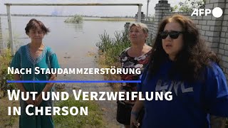 Überschwemmungen nach Staudammzerstörung Wut und Verzweiflung in Cherson  AFP [upl. by Montano]