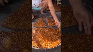 ⚡⚡ Khaju Chikki Making Process⚡⚡ shorts telugufoodie esangathulu streetfood foodie omelette [upl. by Holton]