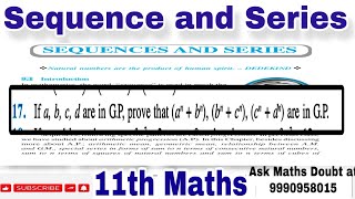 If a b c d are in GP prove that anbn bncn cndn are in GP [upl. by Clippard]