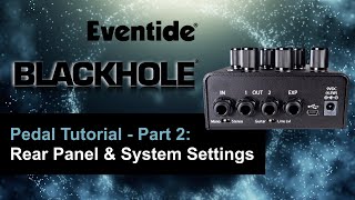 Blackhole Pedal Tutorial  Part 2 Rear Panel amp System Settings [upl. by Semreh]