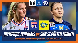 Olympique Lyonnais vs St Pölten  UEFA Women’s Champions League 202324 Matchday 2 Full Match [upl. by Carlos578]