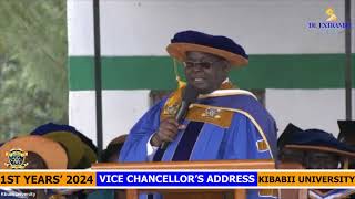 Vice Chancellors Address  1st years 2024 Kibabii University [upl. by Elladine]