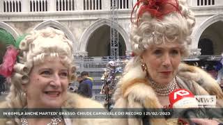 IN 60MILA ANCHE MARTEDI’ GRASSO CHIUDE CARNEVALE DEI RECORD  21022023 [upl. by Akinnej]