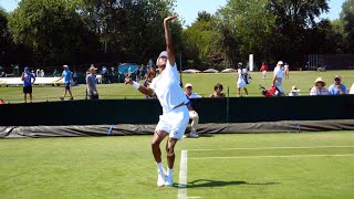 Christopher Eubanks Serve amp Return Slow Motion  ATP Tennis Serve and Return Technique [upl. by Crysta]