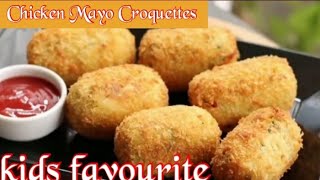 chicken mayo Croquettes recipe Croquettesrecipe easysnackrecipe [upl. by Yatnoj]