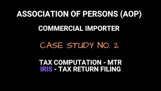 Taxation of Association of Persons AOP  Manufacturing Concern CS  2 [upl. by Atterg94]