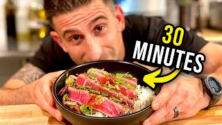 FAST amp EASY Weeknight Meal  Seared Ahi Tuna Bowl [upl. by Anifled]