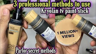 How to Apply Kryolan Tv Paint Stick Like a Pro  Bridal amp Party Base with Kryolan tvPaint stick [upl. by Elik847]