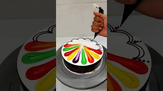 Multi Colour Cake  Chocolate Multi Colour Design shorts youtubeshorts video viralvideo cake [upl. by Ainegue]