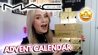 MAC ADVENT CALENDAR UNBOXING 2024 ✨ THE GIFT OF GOLD WORTH £445 ✨ MISS BOUX [upl. by Euqinemod422]