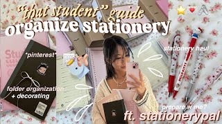 🩰📔 how to stay organised  aesthetic school supplies ft stationery pal haul  folders amp notes [upl. by Miguelita430]