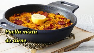 Cómo hacer PAELLA MIXTA de CARNE  Cocina con Guga [upl. by Lisbeth]