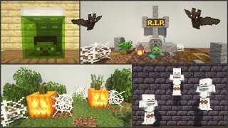 Minecraft 10 Halloween Build Hacks easy [upl. by Anav]