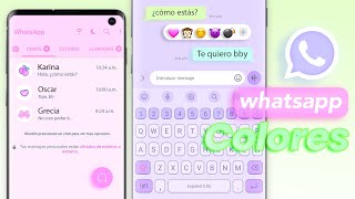 NUEVO WHATSAPP PARA ANDROID 2024 Colores temas personalización mensajes bomba y más 🩷🧸 [upl. by Kawasaki]