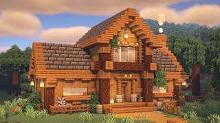 How to build a Large Spruce House in Minecraft  Spruce Mansion Tutorial [upl. by Serrell]