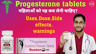 Progesterone substain release tablets 200mgSusten 200 tabletProgesterone capsule during pregnancy [upl. by Ertsevlis]