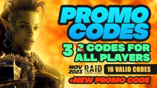 🔥🥰NEW PROMO CODE in November 2023 🤩13 VALID CODES ➕ 3 Raid PROMO CODES for ALL🎮💰 [upl. by Aikenat]