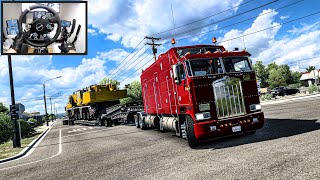 90Ton Crane Transport Heavy Hauling Excellence  American Truck Simulator  Moza R9 [upl. by Arreis140]