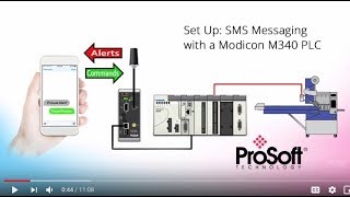 Set Up SMS Messaging with a Modicon M340 PLC [upl. by Ahseinod897]