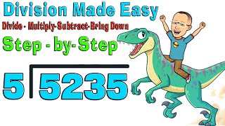 Long Division Made Easy  Step by Step Learning for Beginners  Divide 4Digit by 1Digit number [upl. by Nosmoht]