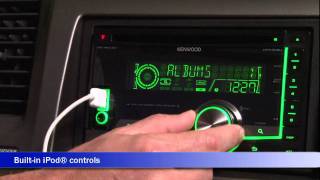 Kenwood DPX308U CD Receiver Display and Controls Demo  Crutchfield Video [upl. by Sitoiyanap]