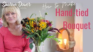 How to make a Handtied Bouquet  learn from a florist [upl. by Noteloc]