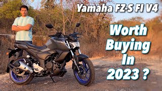 2023 Yamaha FZS V4 DLX Review  Worth Buying in 2023 [upl. by Herzog]