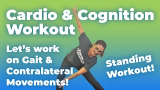 Standing Cardio and Cognition Workout to Improve Contralateral Movements and Gait for PD [upl. by Nilyaj897]