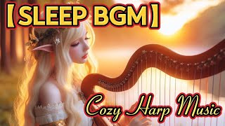 Soft harp music and relaxing atmosphere help you fall asleep easily and heal your body and mind [upl. by Neelrihs240]