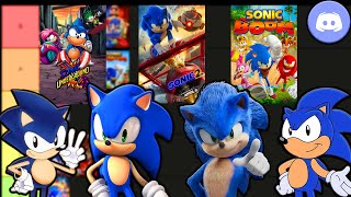 Sonic Sonic and Sonic make a Sonic MoviesShows Tier List Ft Sonic [upl. by Merrie969]