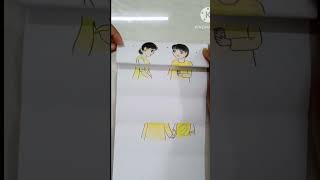 The ultimate plot twist😂in paper folding art💖cartoonfunnycomedyforyouhorrortiktokartshorts [upl. by Grae]