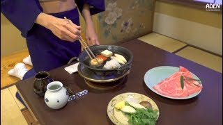 Sukiyaki  Japanese Food in Tokyo [upl. by Doowron]