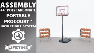 Lifetime Procourt™ Basketball System  Lifetime Assembly [upl. by Beore]