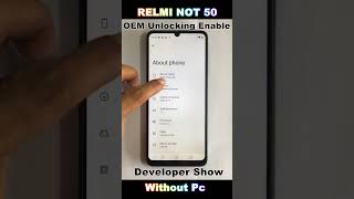 Realme Note 50 OEM Unlocking Enable  Developer Show 🔥 Developer Options Mode Not Showing 2024 🔥 [upl. by Clay]