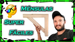 📐 Como hacer una MENSULA DE MADERA ❓  2 métodos super FACILES❗️❗️ [upl. by Anaj]