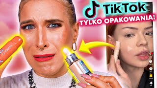 ♦ TIK TOK MNIE ZMUSIŁ 🤣 MAKIJAŻ TYLKO OPAKOWANIAMI KOSMETYKÓW ♦ Agnieszka Grzelak Beauty [upl. by Noonberg384]