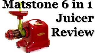 Matstone 6 in 1 Single Auger Juicer in Burgundy Review [upl. by Ettecul656]