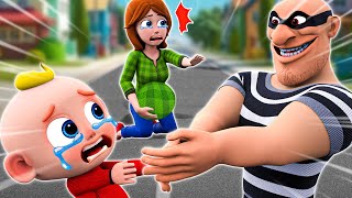 Smart Baby Saves Mommy Pregnant 🔥  Stranger Danger Song  NEW ✨ Nursery Rhymes For Kids [upl. by Kelwen379]