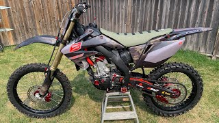 Amazing transformation of a blown up 900 Dirt Bike 2004 HONDA CRF250R FULL REBUILD [upl. by Ahsi]