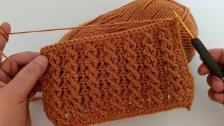 Perfect easy only 2 rows of winter crochet stitch pattern for beginners [upl. by Gilpin288]