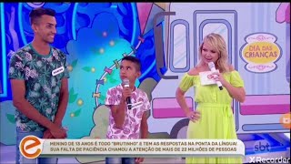 BRUTINHO NO FAMOSOS DA INTERNET PROGRAMA DA ELIANA  TEVE VÁRIAS PATADAS [upl. by Anirahc]