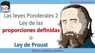 Leyes ponderales 2 la ley de las proporciones definidas o ley de Proust [upl. by Mchenry]