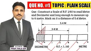 HOW TO DRAW PLAIN SCALE QUENO1  UNIT  ENGINEERING SCALE TIKLESACADEMYOFMATHS [upl. by Celia873]