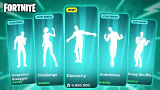 ALL ICON SERIES DANCES amp EMOTES IN FORTNITE [upl. by Ahsonek]