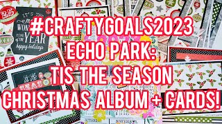 CraftyGoals2023 SmashThatPack 12x12 Paper Pack Smash  Echo Park Tis The Season  Album  Cards [upl. by Odraboel105]