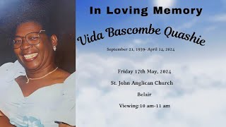 Celebrating the life Of Vida Bascombe Quashie [upl. by Nnomae]