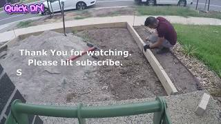 Garden Retaining Wall step by step installation Quick DIY [upl. by Lamaaj]