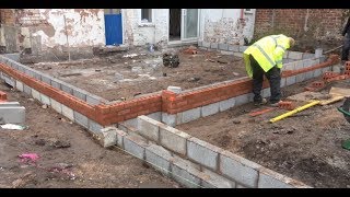 Bricklaying up to damp course in Knutsford Cheshire [upl. by Faustus]